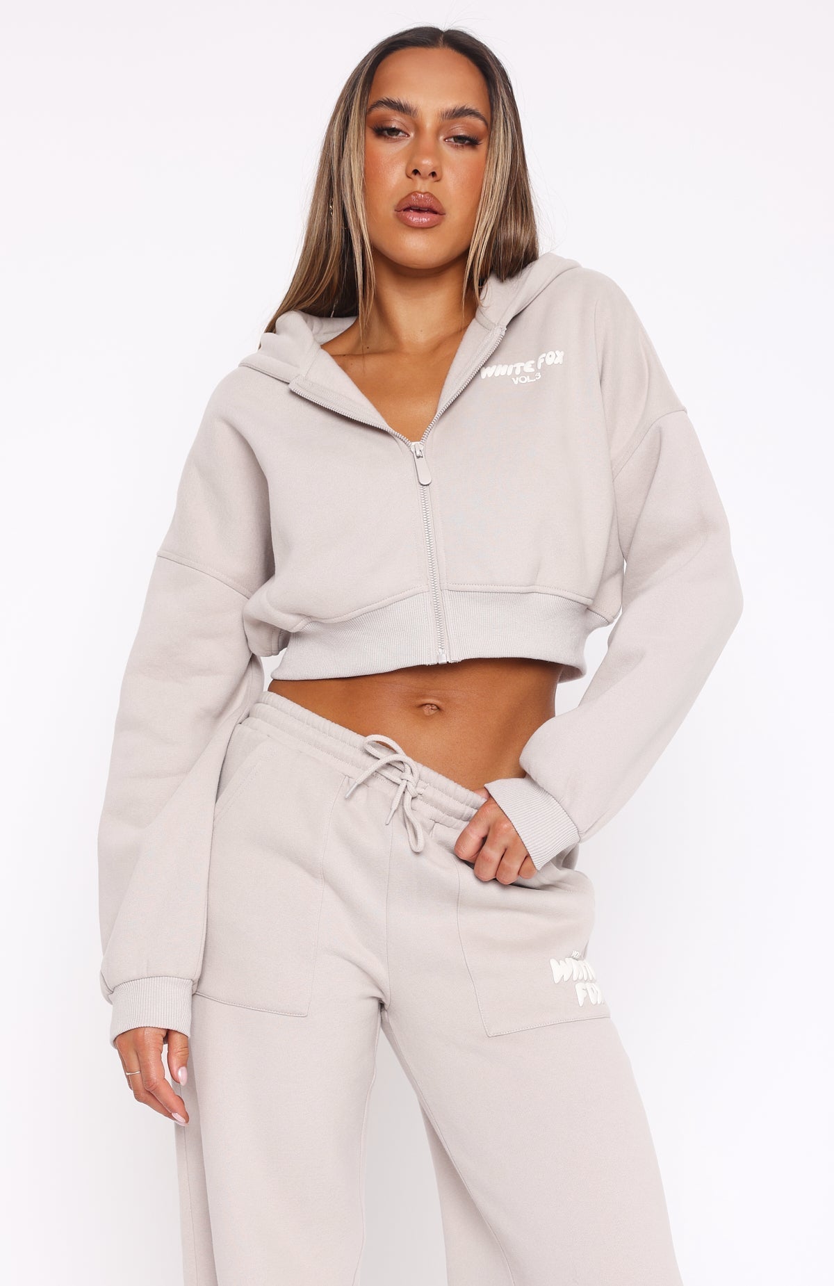 Cropped Zip Moon Tracksuit Set