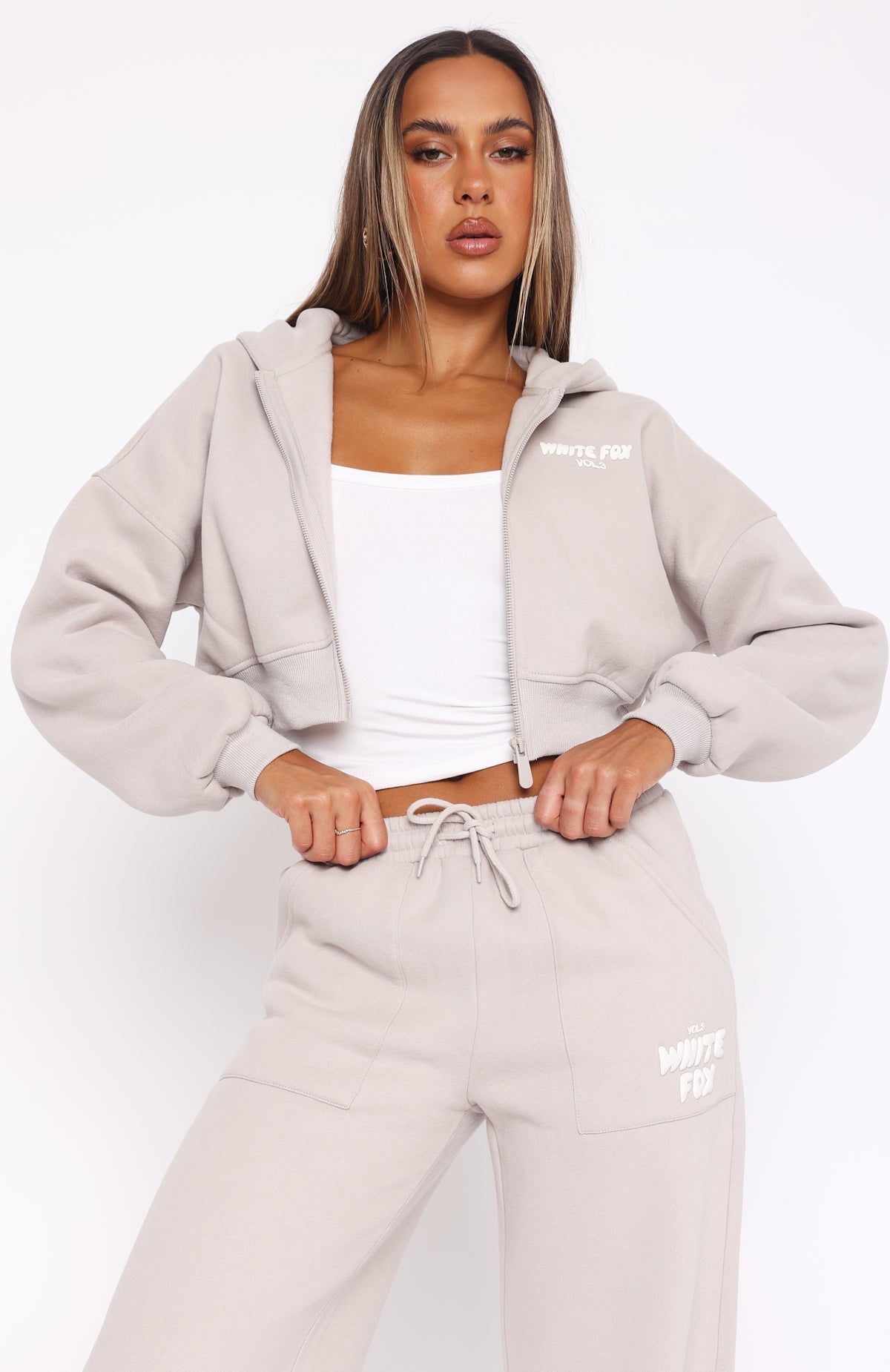 Cropped Zip Moon Tracksuit Set