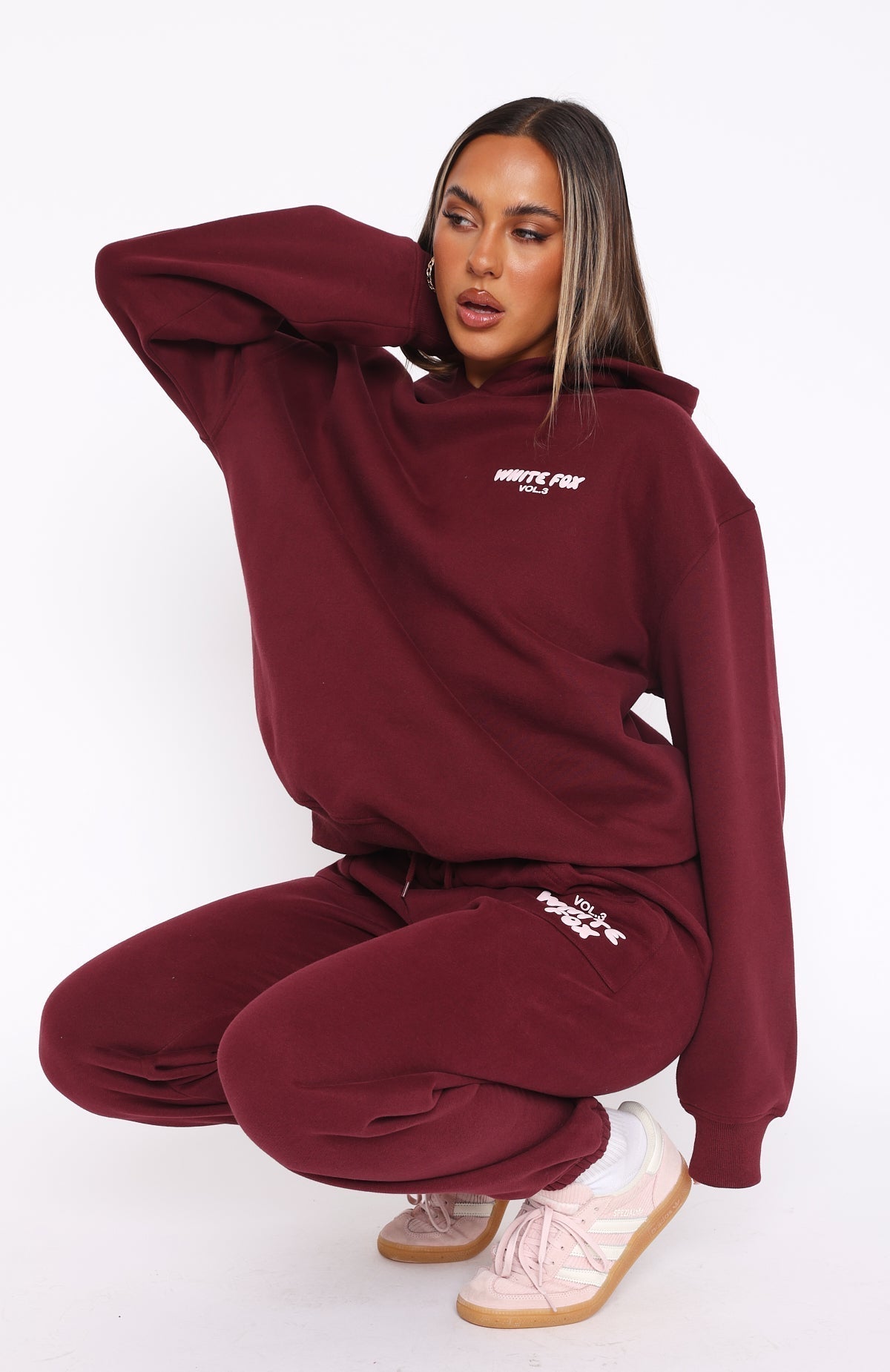 Red Velvet Tracksuit Set